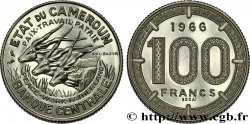 CAMEROUN Essai de 100 Francs Etat du Cameroun, commémoration de l’indépendance, antilopes 1966 Paris