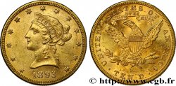 ÉTATS-UNIS D AMÉRIQUE 10 Dollars or  Liberty  1893 Philadelphie