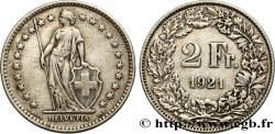 SCHWEIZ 2 Francs Helvetia 1921 Berne