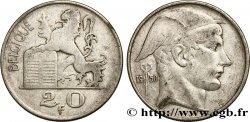 BELGIEN 20 Francs Mercure, légende française 1950