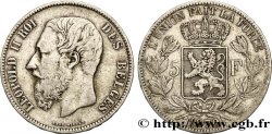 BELGIQUE 5 Francs Léopold II 1870