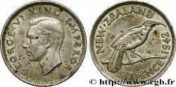 NEW ZEALAND 6 Pence Georges VI 1942 