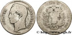 VENEZUELA 5 Bolivares emblème / Simon Bolivar 1888 Caracas