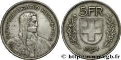 SUISSE 5 Francs Berger des alpes / bouclier suisse 1951 Berne - B