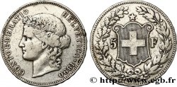 SUISSE 5 Francs Helvetia 1890 Berne