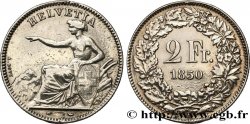 SWITZERLAND 2 Francs Helvetia 1850 Paris