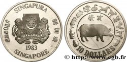 SINGAPUR 10 Dollars année du cochon 1983