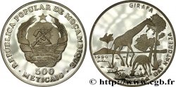 MOZAMBIQUE 500 Meticais Proof girafe 1990