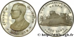 THAILAND 200 Baht Proof Tigres 1998