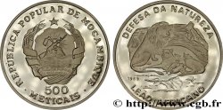 MOZAMBIQUE 500 Meticais Proof lion 1989  SPL