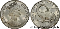 GIBRALTAR 1 Crown Cetiosaurus 1993 Pobjoy Mint SPL