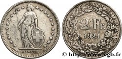 SUISSE 2 Francs Helvetia 1921 Berne