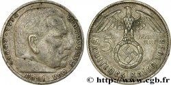 ALLEMAGNE 5 Reichsmark Aigle / Maréchal Paul von Hindenburg 1938 Hambourg