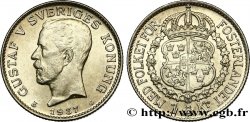 SUÈDE 1 Krona Gustave V 1937 