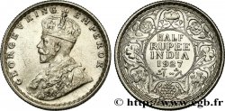 BRITISH INDIA 1/2 Roupie Georges V 1927 Calcutta