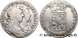 REINO UNIDO 1/2 Crown Guillaume et Marie 1689