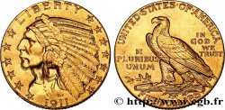ÉTATS-UNIS D AMÉRIQUE 5 Dollars  Indian Head  1911 Philadelphie