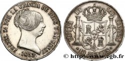 SPANIEN 10 Reales Isabelle II 1853 Barcelone