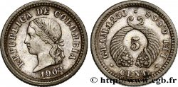 COLOMBIA 5 Centavos 1902 