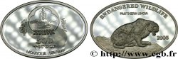 MONGOLIA 500 Tugrik Proof Panthère des neiges 2005