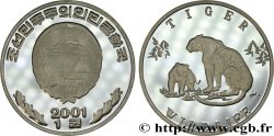 COREA DEL NORD Won Proof Tigre 2001  MS