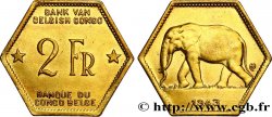 BELGA CONGO 2 Francs éléphant 1943