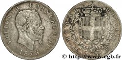 ITALIE 5 Lire Victor Emmanuel II 1873 Milan