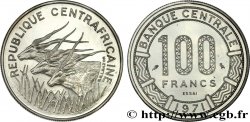 REPúBLICA CENTROAFRICANA Essai de 100 Francs antilopes 1971 Paris
