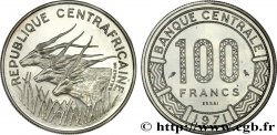CENTRAFRIQUE Essai de 100 Francs antilopes 1971 Paris