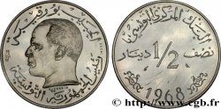 TúNEZ Essai de 1/2 Dinar Habib Bourguiba 1968 Paris