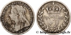 REINO UNIDO 3 Pence Victoria “Old Head” 1895