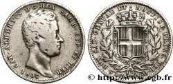 ITALY - KINGDOM OF SARDINIA 1 Lire Charles Albert 1835 Gênes VF/VF