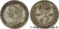 ROYAUME-UNI 3 Pence Victoria “Old Head” 1895