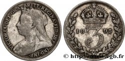 REINO UNIDO 3 Pence Victoria “Old Head” 1895 