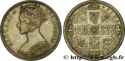 ROYAUME-UNI 1 Florin Victoria style gothique 1849 Londres TTB+/SUP