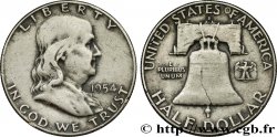 ESTADOS UNIDOS DE AMÉRICA 1/2 Dollar Benjamin Franklin 1954 San Francisco