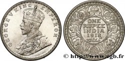 BRITISH INDIA 1 Roupie Georges V 1918 Calcutta MS