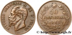 ITALIE 10 Centesimi Victor Emmanuel II 1863