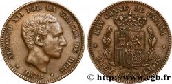 ESPAGNE 10 Centimos Alphonse XII 1878 Oeschger Mesdach & CO