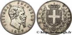 ITALIEN 5 Lire Victor Emmanuel II 1877 Rome