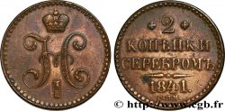 RUSIA 2 Kopecks Nicolas Ier 1841 Saint-Petersbourg