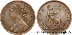 ROYAUME-UNI 1 Penny Victoria “Bun Head” 1865  TTB