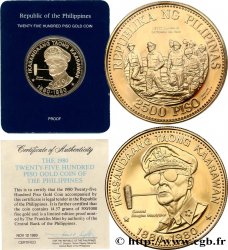 PHILIPPINES 2500 Piso Proof 100e anniversaire de la naissance du général Mac Arthur 1980  MS