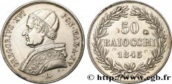 VATICAN - GRÉGOIRE XVI 50 Baiocchi an XV 1845 Rome