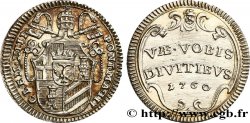 VATICAN AND PAPAL STATES 1/2 Grosso Clément XIII an III 1760 Rome AU