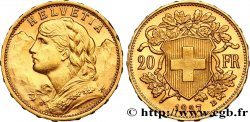 SUISSE 20 Francs or Vreneli 1927 Berne