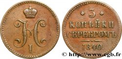 RUSSIE 3 Kopecks Nicolas Ier 1840 Izhora