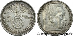 ALLEMAGNE 5 Reichsmark Maréchal Paul von Hindenburg 1938 Berlin