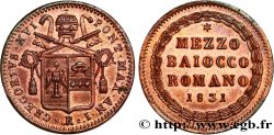 VATICAN AND PAPAL STATES 1/2 Baiocco Grégoire XVI 1831 Rome