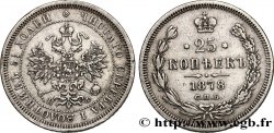 RUSSIE 25 Kopecks aigle bicéphale 1878 Saint-Petersbourg TTB